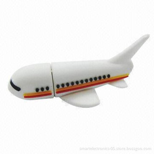 Airplane-shaped USB Flash Drives, 64MB-128GB Capacity